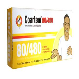 COARTEM TABLET 80/480MG BY 6